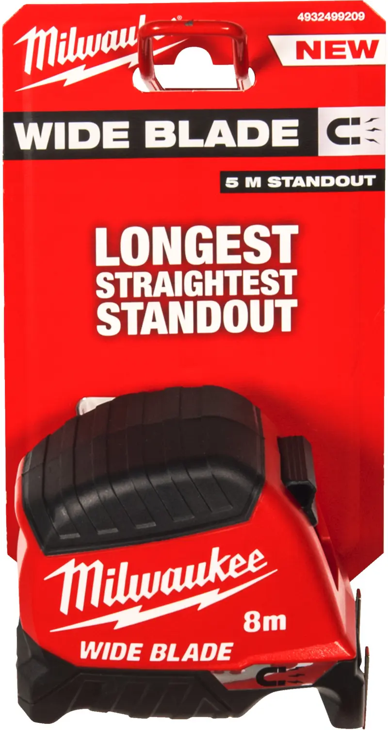 Široký svinovací metr Milwaukee WIDE BLADE MAGNETIC (GEN2) 8M-35, délka 8 metrů, magnetický, 4932499209